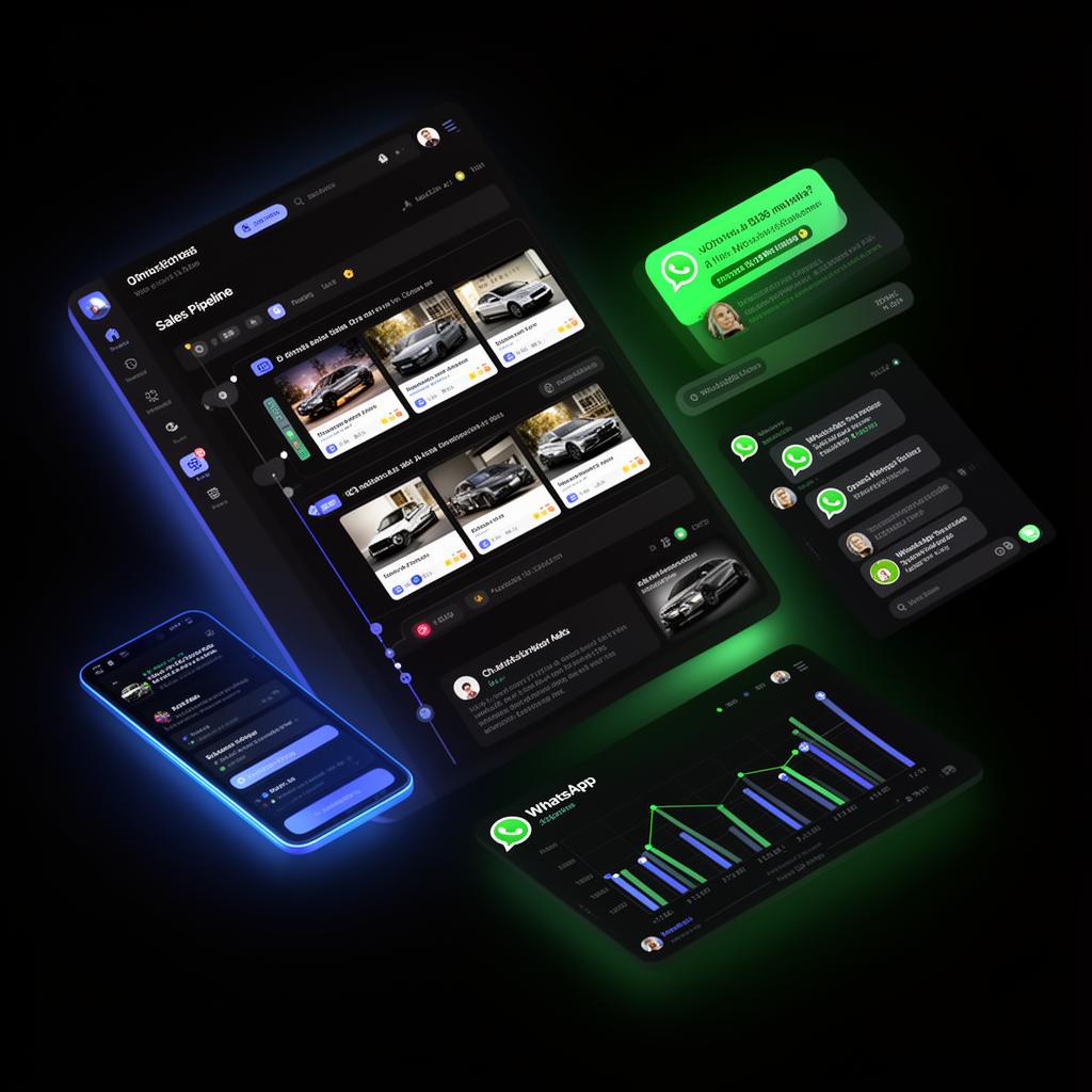Dashboard ZionCar com Pipeline, atendimento por WhatsApp e métricas